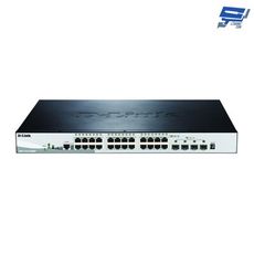 昌運監視器 D-LINK 友訊 DGS-1510-28XMP 24埠 可堆疊智慧型供電網管交換器