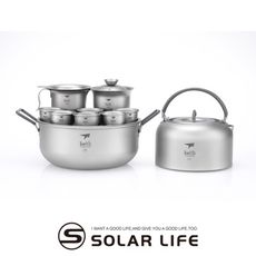 鎧斯Keith Ti3900純鈦環保攜帶式全套茶具組.鈦茶壺純鈦壺戶外露營野餐鈦金屬輕量沖泡茶壺杯