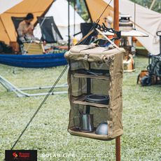 Oregonian Camper 吊掛網籃組 戶外曬碗籃 露營鳥籠 食物餐具網籃 方形魔術掛網 折疊