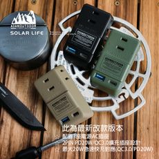 ADAMOUTDOOR 3座擴充QC/PD壁插.分接式插座 擴充插座 usb座充 轉接插座 節能