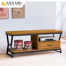 ASSARI-派恩工業風4尺電視櫃(寬120x深39x高51cm)