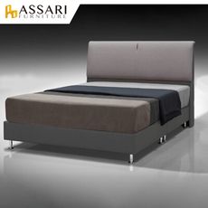 ASSARI-傢集906型亞麻布床頭片-雙大6尺