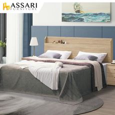 ASSARI-梅爾鋼刷橡木床頭片(雙大6尺)