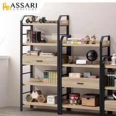 ASSARI-佐久間日式2.7x6尺中抽層架(寬81x深40x高180cm)