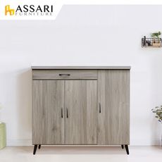 ASSARI-艾維斯木心板附抽4尺鞋櫃(寬120x深37x高107cm)