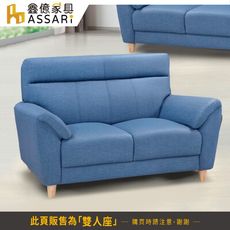 ASSARI-麥克飽滿回彈雙人座貓抓皮沙發(訂製款)