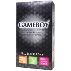 GAME BOY勁小子活力勁裝型衛生套保險套12入(環紋、三效合一、激點環紋各4入)