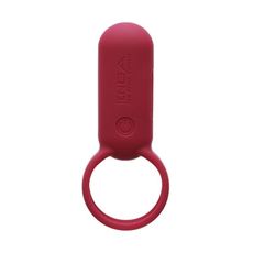 日本TENGA SVR CARMINE情人戒充電式強力振動器男女情侶調情用(胭脂紅)
