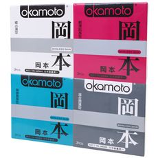 okamoto岡本SK輕薄系列入門款系列 浪漫繽紛組4合1保險套【3入共4盒】