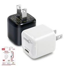 黑、白 HANG C16 MINI 20W (PD+QC)快速閃充電器