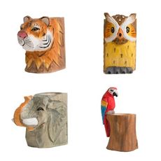【Woods Forest】🇹🇼動物木雕筆筒 動物筆筒 造型筆筒 木雕筆筒 筆筒 文具用品