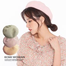 【KOMI】粉彩貝蕾編織帽‧三色