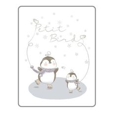 韓國 petit bird透氣竹纖抗菌防水尿布墊(小)-雪花企鵝