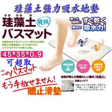 【台灣現貨贈止滑墊】45*35CM珪藻土地墊 吸水地墊 浴室腳踏墊 硅藻土地墊 地墊