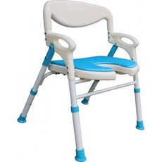 外銷日本新型洗澡椅/EVA座墊洗澡椅/防滑設計老人或行動不便者使用(藍色）