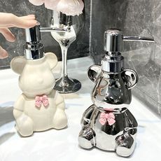 高級輕奢小熊造型陶瓷洗手乳分裝瓶 按壓瓶 乳液沐浴乳分裝 環保時尚