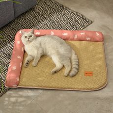 日式可愛貓狗 L型寵物沙發床 睡墊 涼蓆 狗墊 寵物床墊 狗窩 狗床