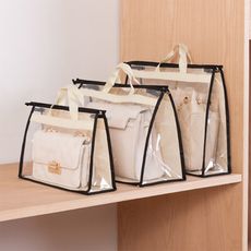 透明包包防塵收納袋(3入組) 衣物收納 整理袋 手提掛袋