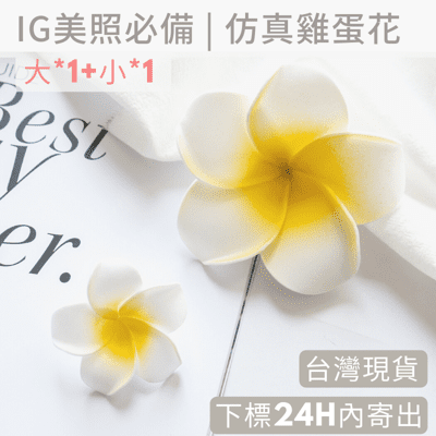 【台灣現貨24H內寄】拍照道具🎊唯美仿真雞蛋花2入-拍攝背景擺件裝飾拍照道具IG小物Zakka飾品