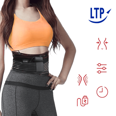 【LTP】氣囊熱敷震動按摩護腰帶 可定時 三段調溫 腰部按摩器 男女適用