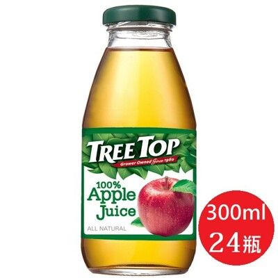 (免運費)TREE TOP 樹頂100%純蘋果汁 綜合蔓越汁300mlX24瓶/箱購(玻璃瓶)