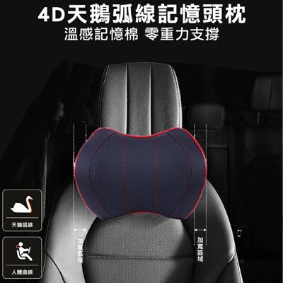 【super舒馬克】3D零重力弧形記憶車用頭枕/皮革頸枕/靠枕