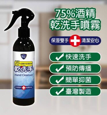 台灣製造75%酒精乾洗手噴霧隨身噴瓶250ML