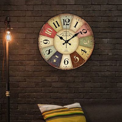 復古掛鐘、英國風格時鐘、客廳鐘錶、靜音木質掛鐘錶、石英壁鐘復古鐘