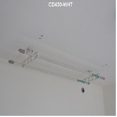 CD430金楓日系樑下式曬衣架(陽台空間較小使用)(衣架送衣架連結掛鉤,散裝,不挑色)