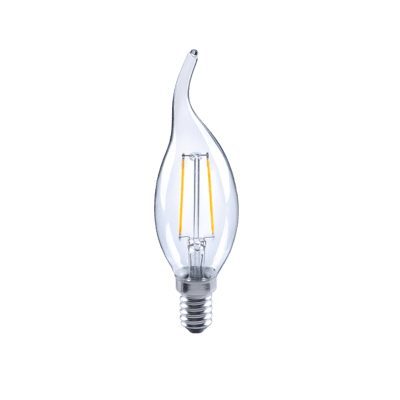 【LUXTEK】LED 拉尾蠟燭型燈泡 2.5W E14 節能 全電壓 黃光（C35）