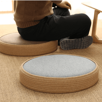 日式蒲團坐墊 榻榻米墊 圓形布藝陽台飄窗墊 地毯地板地上打坐禅修墊