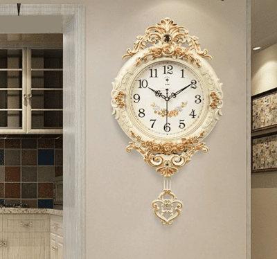北極星歐式 家用時尚搖擺鐘 臥室時鐘 創意掛鐘 靜音客廳 時鐘 石英鐘