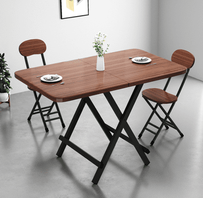 家用板式食飯枱小方桌 長方形小戶型折疊餐桌 出租屋飯桌簡易長桌