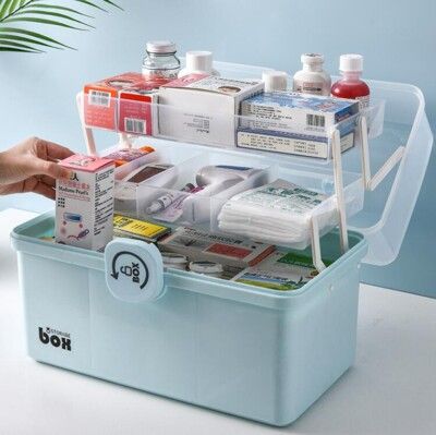 藥箱家庭裝家用大容量多層醫藥箱全套應急收納藥品小藥盒