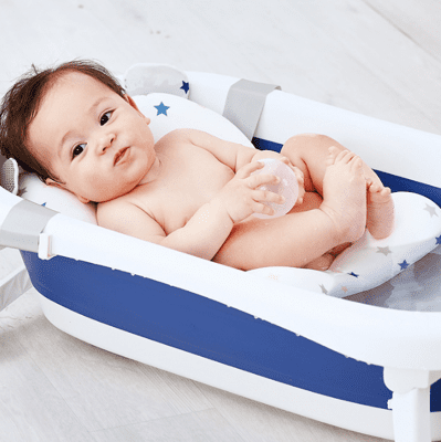 嬰兒洗澡盆 浴盆 寶寶可折疊幼兒坐躺大號浴桶 小孩家用新生兒童用品