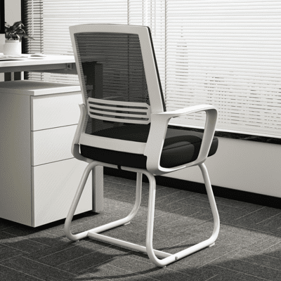 家用辦公椅 舒適久坐護腰弓形會議座椅 簡約電腦椅麻將椅轉椅職員座椅