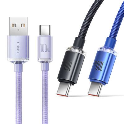 1.2m－倍思 晶耀系列 快充數據線 倍思充電線 超級快充USB to T-C 適用三星充電線