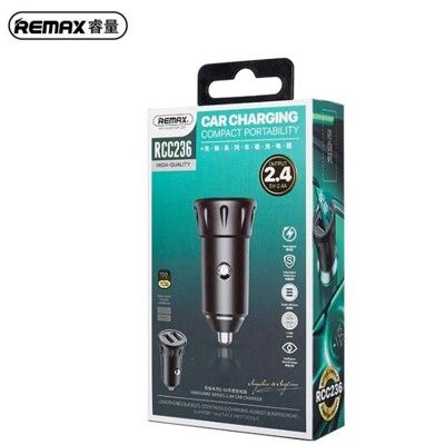 REMAX睿量 先鋒系列2.4A車載充電器 雙usb多功能車載點煙器RCC236