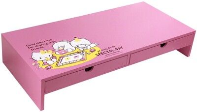 【正版授權】木製 Hello Kitty 電腦螢幕鍵盤架 Kitty 螢幕架  KT-630096