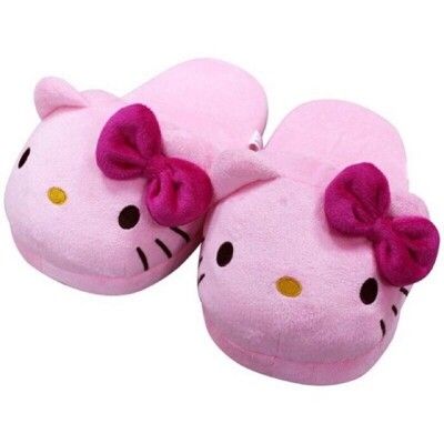 【正版授權】Hello Kitty 頭型室內拖鞋 絨布室內拖鞋 保暖拖鞋.KT-0304