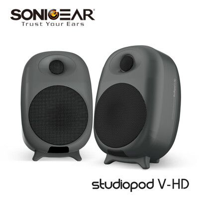 【SonicGear】/Studiopod V-HD/2.0聲道高傳真藍牙多媒體音箱系統_Black