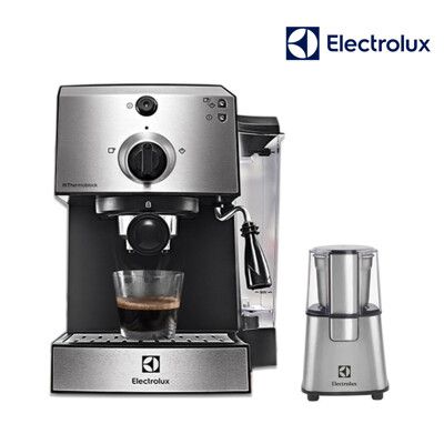 【Electrolux伊萊克斯】15 Bar半自動義式咖啡機 送 磨豆機 E9EC1-100S