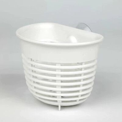 【居家寶盒】日本製 Ag+ 寬型海棉籃架 吸盤式菜瓜布架 瀝水架 收納架 置物籃 廚房 浴室