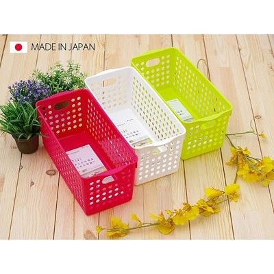 居家寶盒【SV3410】日本製 長型圓孔整理籃 收納盒 桌面收納 浴室收納 廚房收納 (4572)