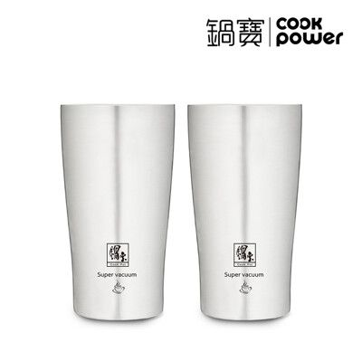 CookPower鍋寶 316不鏽鋼內陶瓷杯490ml 二入組