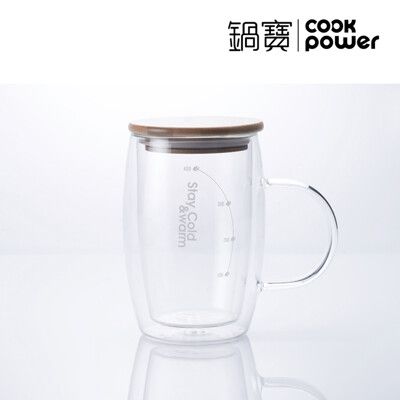 CookPower鍋寶 雙層耐熱玻璃杯 480ml DGS-480