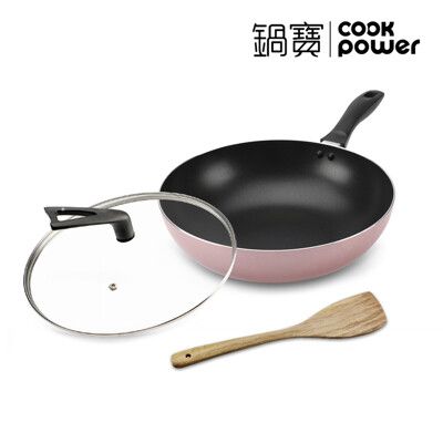 CookPower鍋寶 金鑽不沾炒鍋三件組 28cm 六色可選