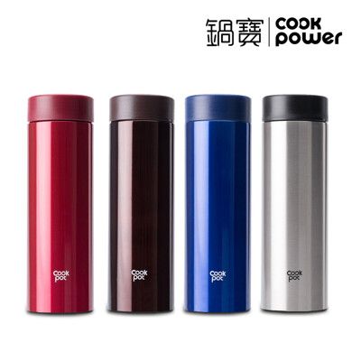 CookPower鍋寶 超真空陶瓷內膽保溫杯保溫瓶370ml 二入組 (四色任選)