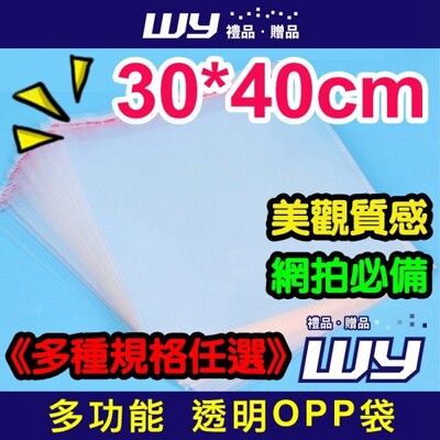 【WY禮品‧贈品】((OPP袋《30*40cm》)) 透明 OPP自黏袋 禮品包裝 專業 網拍 包材