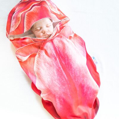 玫瑰花嬰兒包巾舒眠組